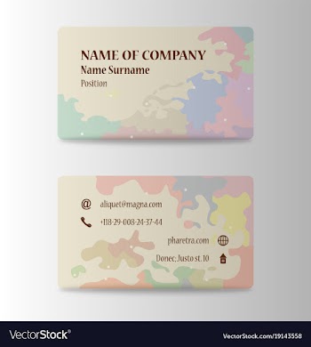 Business card ideas for designers and web design vector image