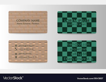 Business card ideas for designers and web design vector image