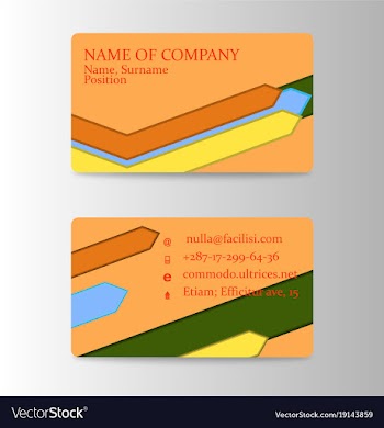Business card ideas for designers and web design vector image
