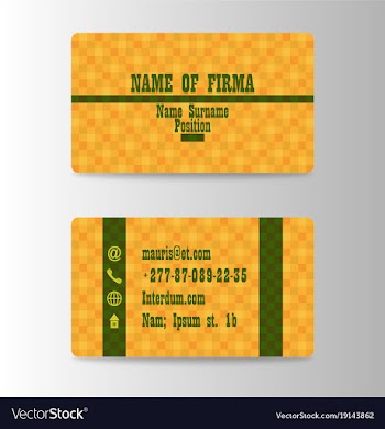 Business card ideas for designers and web design vector image