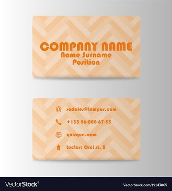 Business card ideas for designers and web design vector image