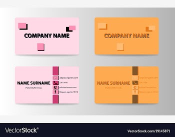 Business card ideas for designers and web design vector image