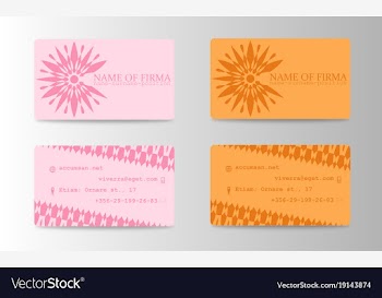 Business card ideas for designers and web design vector image