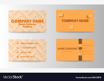 Business card ideas for designers and web design vector image