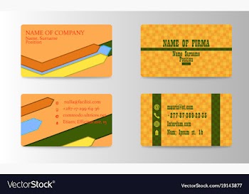 Business card ideas for designers and web design vector image