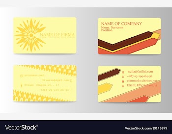 Business card ideas for designers and web design vector image