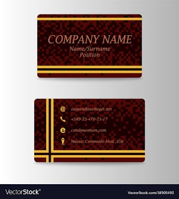 Business card in brown and golden shades eps10 vector image