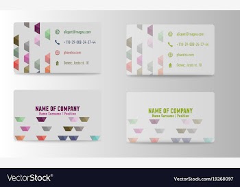 Business card in individual style eps10 vector image