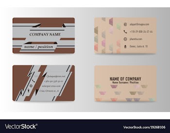 Business card in individual style eps10 vector image