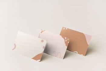 Business card mockup, beige aesthetic, | Free PSD Mockup - rawpixel