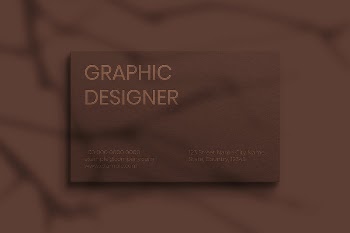 Business card mockup psd in brown | Free PSD Mockup - rawpixel