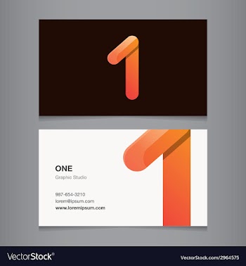  					Business card number 1 vector image														