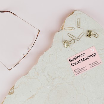 Business Card on Marmur Mockup
