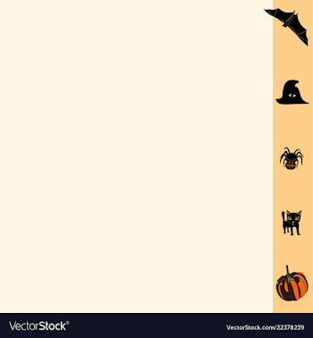 Business-card-orange-halloween vector image