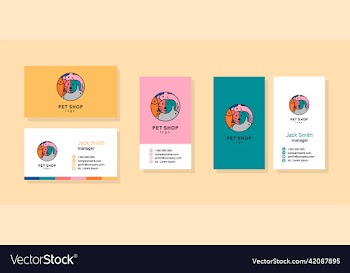business card pet shop store veterinary logo
