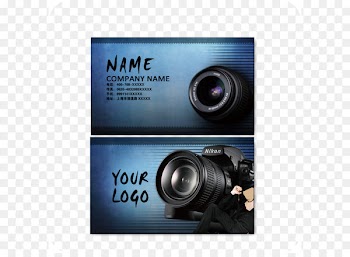 Business card Photography Computer file - Photographer creative atmosphere blue business card 