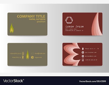 Business card set template for business identity vector image