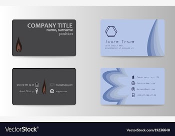Business card set template for business identity vector image