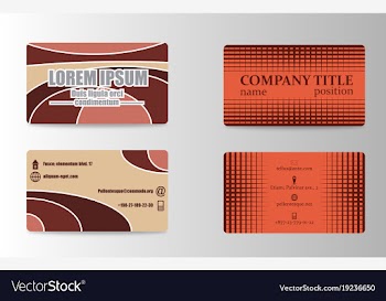 Business card set template for business identity vector image