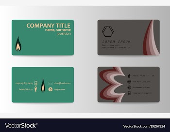 Business card set template for business identity vector image