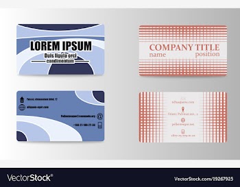 Business card set template for business identity vector image