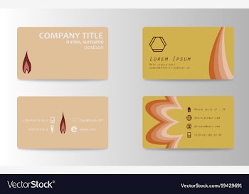 Business card set template for business identity vector image