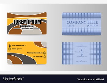 Business card set template for business identity vector image