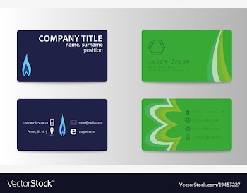 Business card set template for business identity vector image