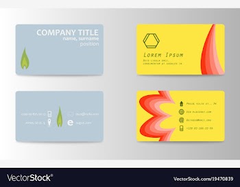 Business card set template for business identity vector image
