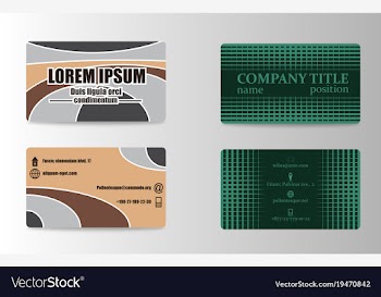 Business card set template for business identity vector image