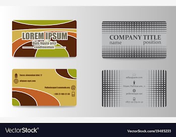 Business card set template for business identity vector image