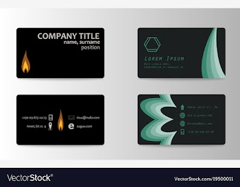 Business card set template for business identity vector image