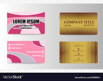 Business card set template for business identity vector image