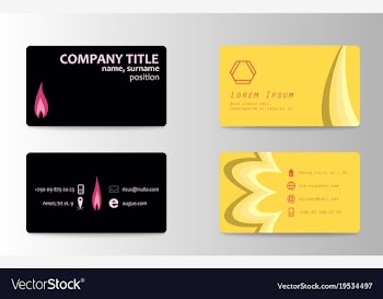 Business card set template for business identity vector image