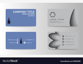 Business card set template for business identity vector image