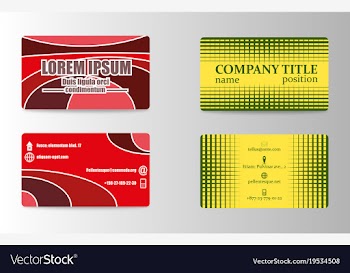 Business card set template for business identity vector image