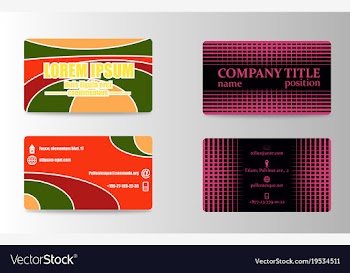 Business card set template for business identity vector image