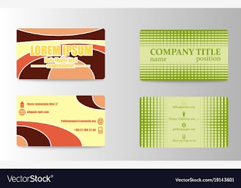 Business card set template for business vector image