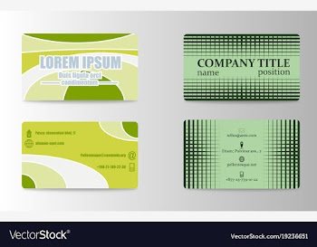 Business card set template for business vector image
