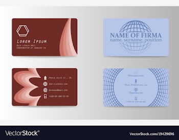 Business card set template for business vector image