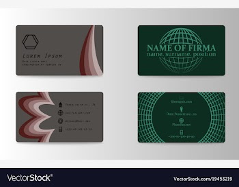 Business card set template for business vector image