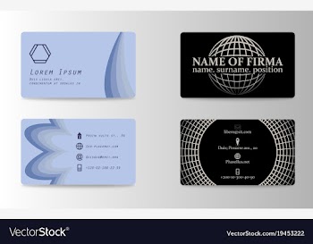 Business card set template for business vector image