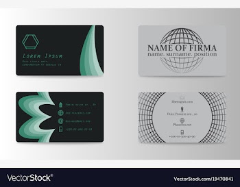 Business card set template for business vector image