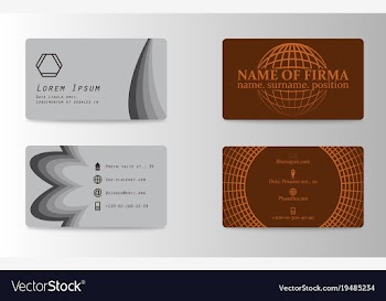 Business card set template for business vector image