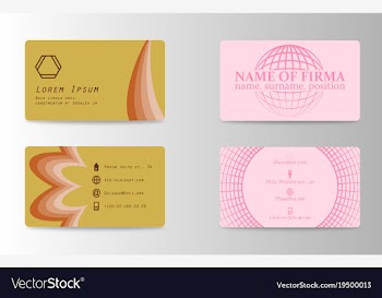 Business card set template for business vector image