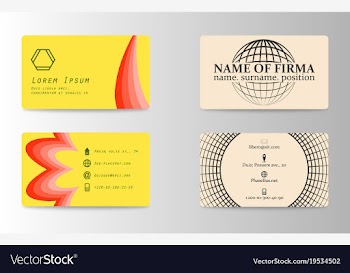 Business card set template for business vector image