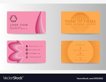 Business card set template for business vector image