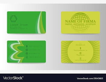 Business card set template vector image