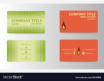 Business card set template vector image