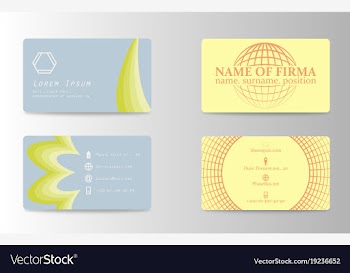Business card set template vector image